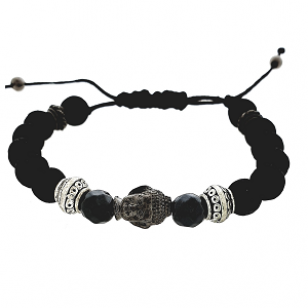 Armband Boeddha Lava-steen