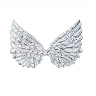 Patche Zilver Vleugel 74x43mm
