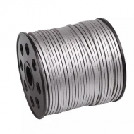 Suede Koord 3mm Zilver