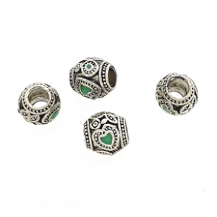 Kraal Bali 10x4mm Groen