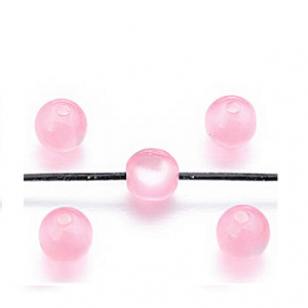 Kralen Cateye 8mm 30x Roze