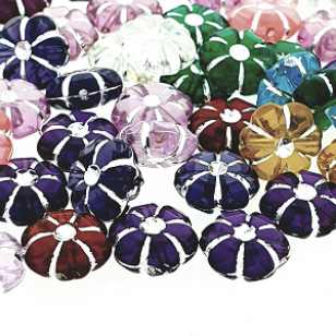 Acryl Kralen 50x Pompoen mix