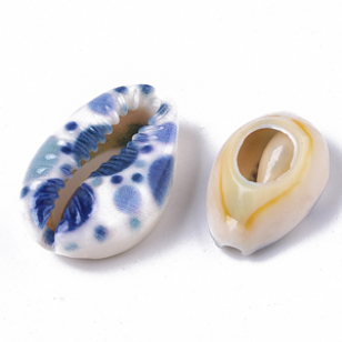 Schelp Kauri Blauw-wit