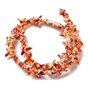 Kralen Zeester Orange-Red