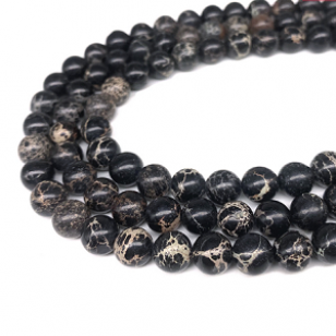 Kralen Jasper Zwart 6mm