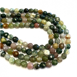 Kralen Indian Agate 8mm Facet