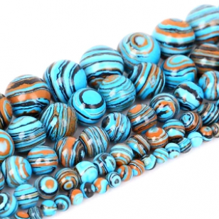 Kralen Malachiet Blauw 4mm