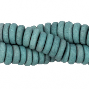 Keramiek Kralen disc Blue 20x