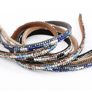 Kunstleer Koord Pailetten