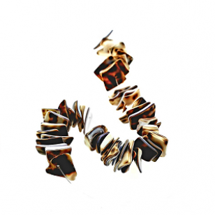 Schelp Kralen Stukjes Leopard