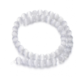 Kralen Cateye 4mm Wit