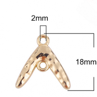 Tussenstuk V-shape 18x17mm