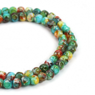 Glas Kralen 6mm Crackle Facet