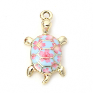 Bedel Goldplated Schildpad Pink