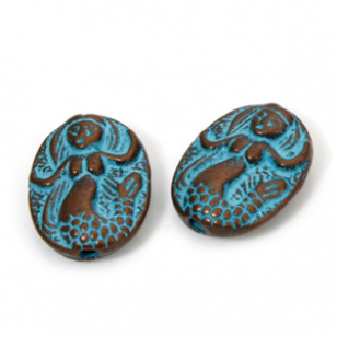 Kraal Zeemeermin Patina Blue
