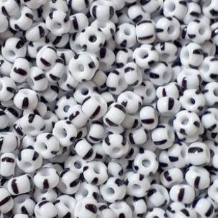 rocailles 4mm zwart wit