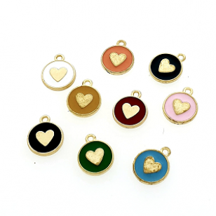 Bedel Hart Emaille 15x12mm