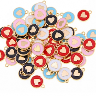 Bedel Hart Emaille 15x12mm