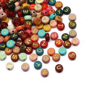 Letter Kralen Acryl Pastel 100x