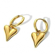 Oorbellen Rvs Hart Goud