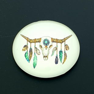 Plaksteen Glas 40mm Buffel