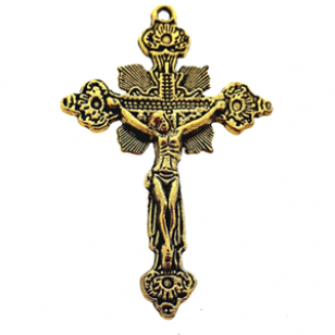 Hanger Vintage Goud Kruis 