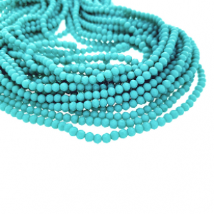 Kralen Glas Facet Turqouise 4x3mm