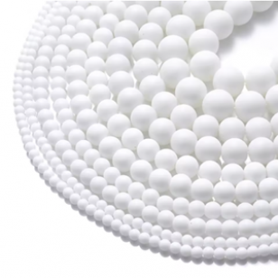 Kralen Natuursteen Mat Wit 6mm