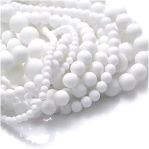Kralen Natuursteen Mat Wit 6mm