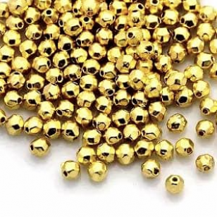 Metaal Goud Facet Kraal 4mm