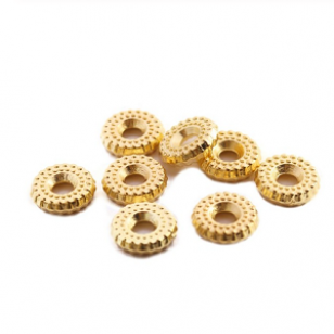 Tussenkraal Mat Goud 8mm 20x