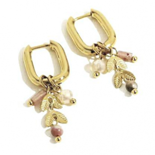 Oorbellen Rvs Huggie Dangle