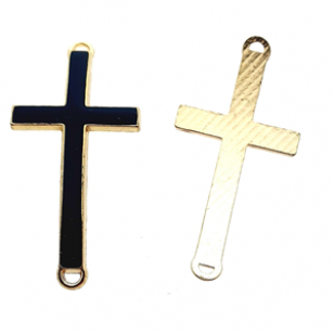 Tussenstuk Goud Emaile Kruis