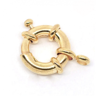 Spring Ring Rvs Goud 23x14mm