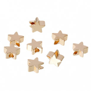 Kraal Brass Goud Ster 5x5mm