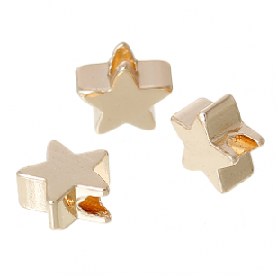 Kraal Brass Goud Ster 5x5mm