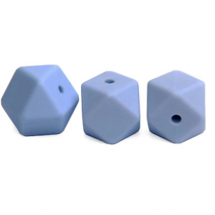 Kraal Hexagon 14mm Blauw