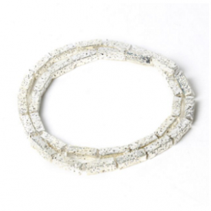Lavasteen Kraal 13x4mm Zilver