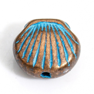 Kraal Schelpje Patina 14mm