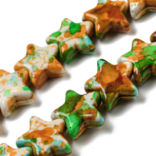 Kralen Turqouise Star Lime Green