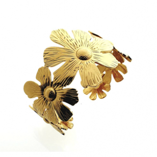 Armband Stainless Bloemen
