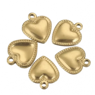 Bedel Rvs Hart Goud 8x10mm