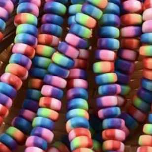 Kralen Polymeer Klei Rainbow 6x3mm