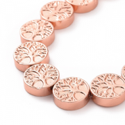 Kralen Hematiet Levensboom Rose