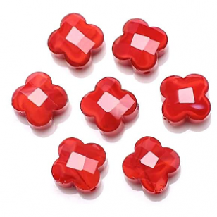 Kraal Facet Klaver4 Rood