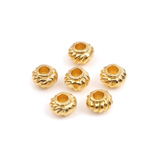 Kraal Goud 6mm-2.5mm