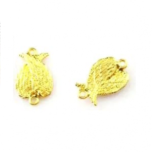 Tussenstuk Goud Vleugels 11x18mm