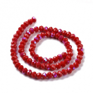 Glaskralen Facet AB Rood 6mm
