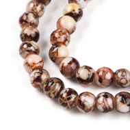Glas Kralen Coconut-Gold 4mm