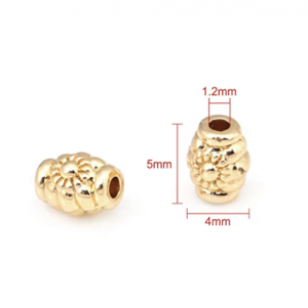 Kraal 18K Gold 5x4mm Flower